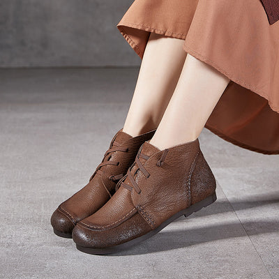 Women Distressed Soft- Soled Casual Ankle Boots