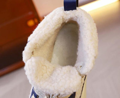 Women Cozy Sherpa- Lined High- Top Platform Sneakers