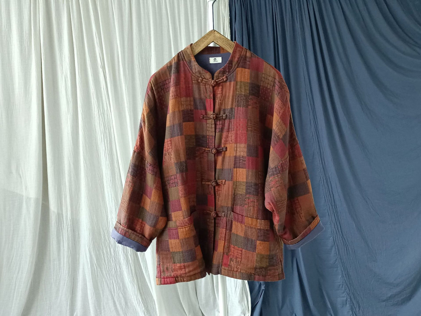 Vintage Plaid Double- Layer Cotton Coats