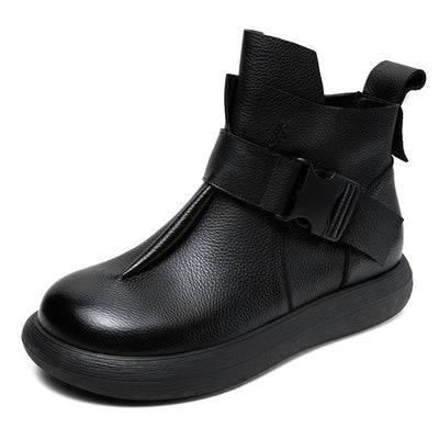 Women Autumn Platform Buckle Short Boots