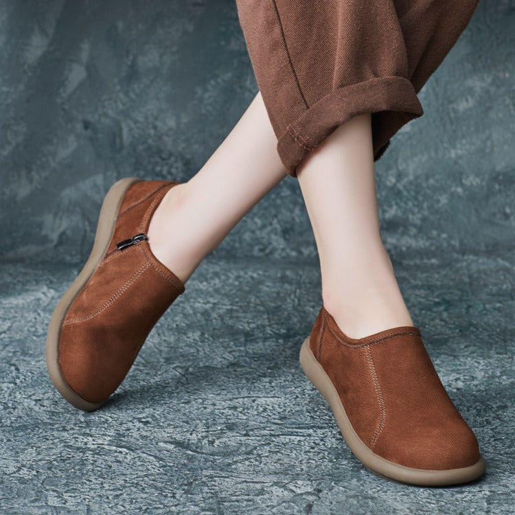 Women Minimalist Comfort Slip-On Suede Flats