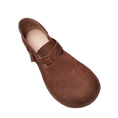 Autumn Minimalist Retro Soft Leather Casual Shoes