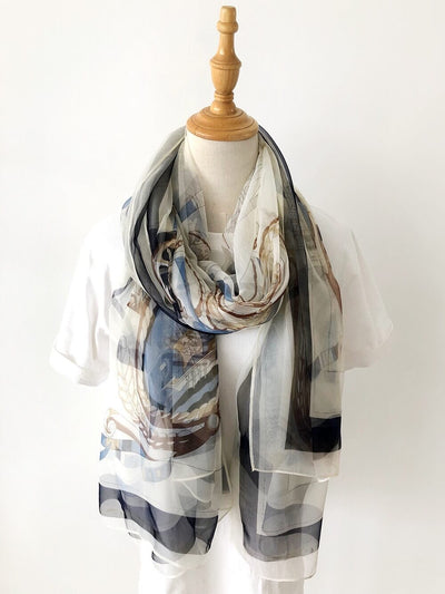 Babakud Silk Sun Protection Printed Scarf