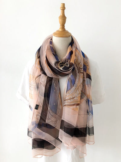 Babakud Silk Sun Protection Printed Scarf