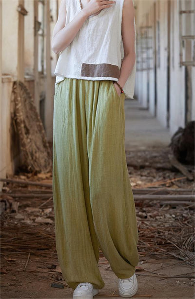 Women Summer Linen Casual Pants