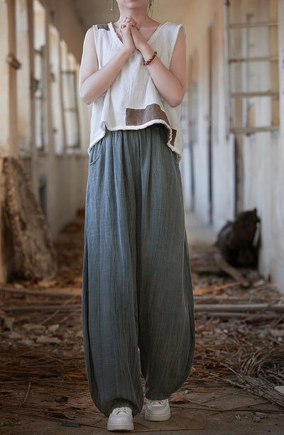 Women Summer Linen Casual Pants