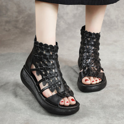 Babakud Summer Hollow Woven Wedge Sandals