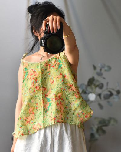 Women Summer Floral Printed Casual Vest