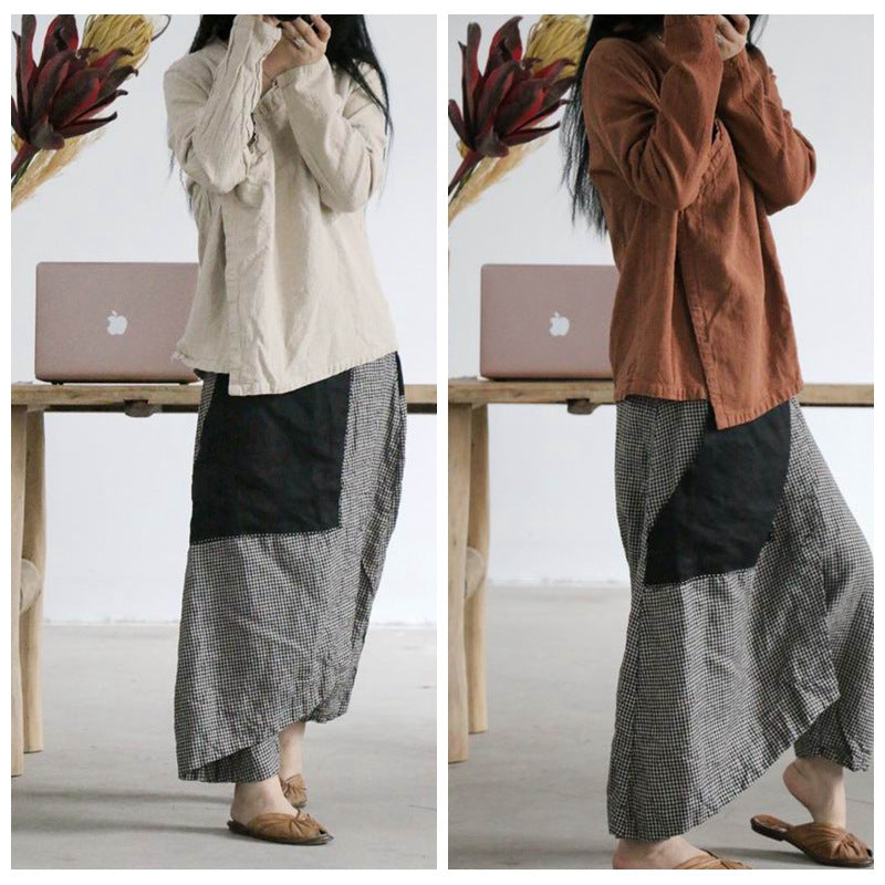 Women Summer Retro Linen Pants