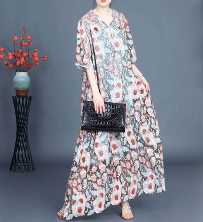 Babakud Plus Size-Floral Printed Loose Summer Dress