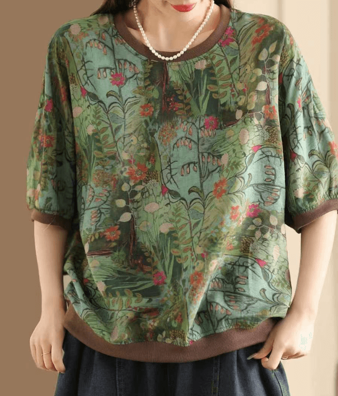 Babakud Women Spliced Tencel Hemp Tee