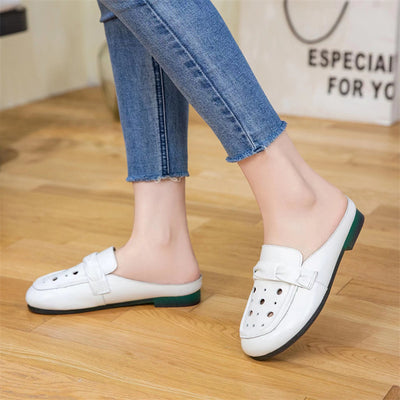 Retro Hollow Soft Soled Slip- On Shoes for Women