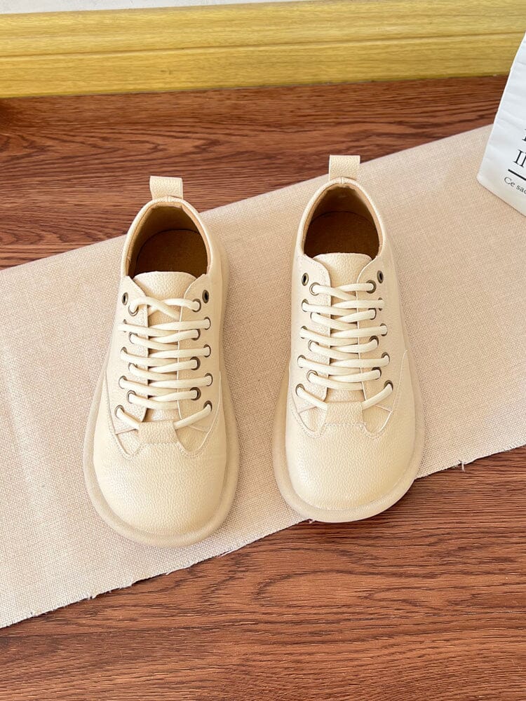 Spring Minimalist Soft Leather Flat Casual Shoes