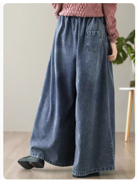 Women Summer Embroidery Denim Pants