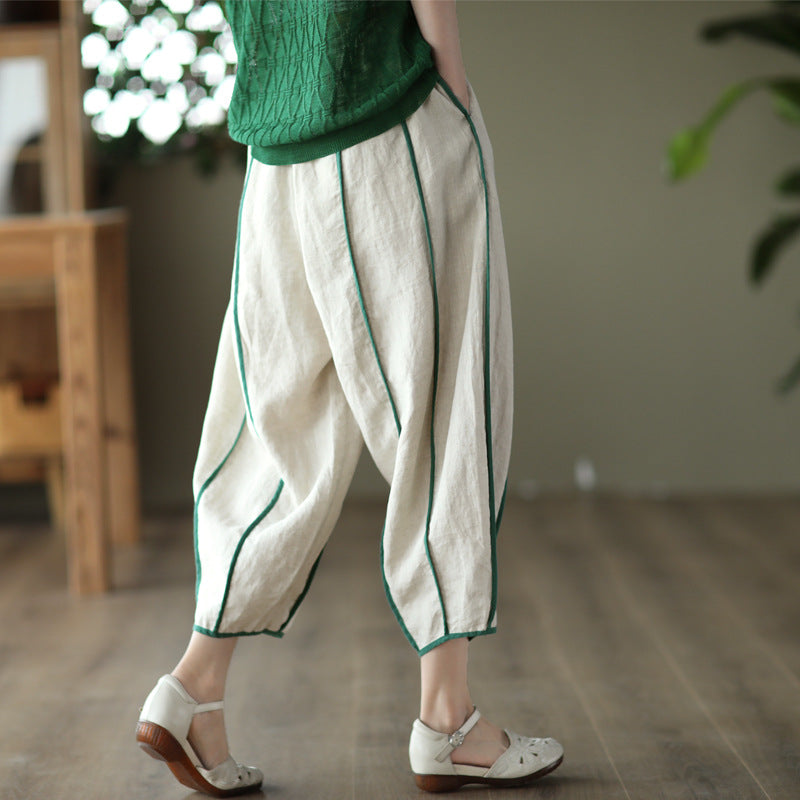 Women Summer Cotton Linen Pants