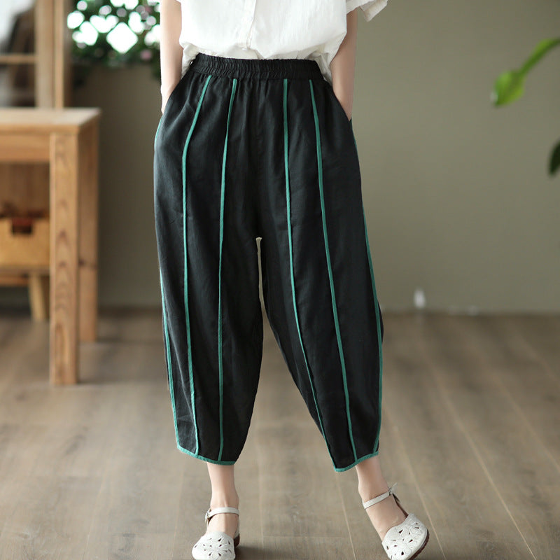 Women Summer Cotton Linen Pants