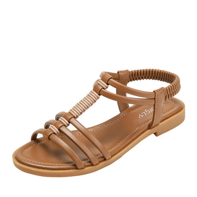 Women Boho Retro Low Heel Roman Sandals