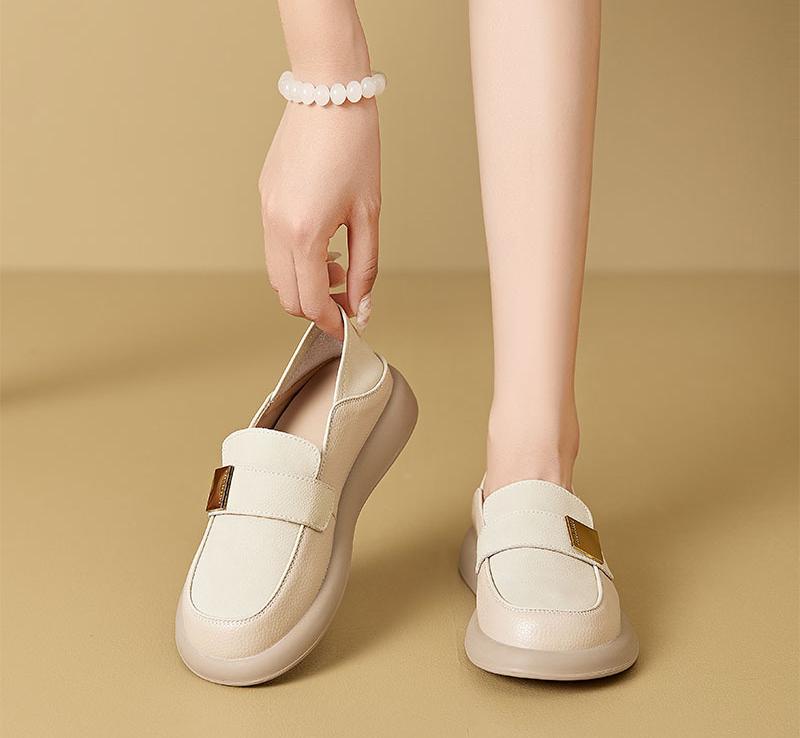 Women Color Block Platform Casual Slip-Ons