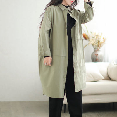 Autumn Minimalist Solid Loose Casual Overcoat