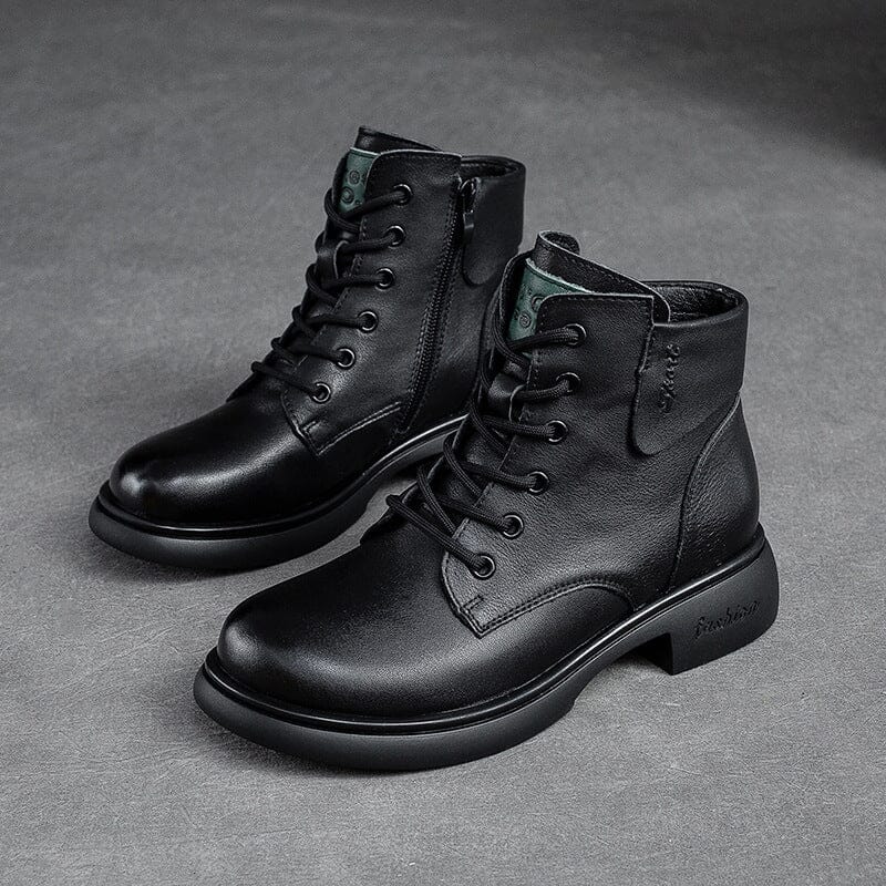 Autumn Retro Leather Minimalist Fashion Casual Boots