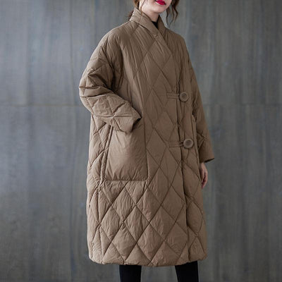 Plus Size Loose Retro Cotton Padded Winter Coat