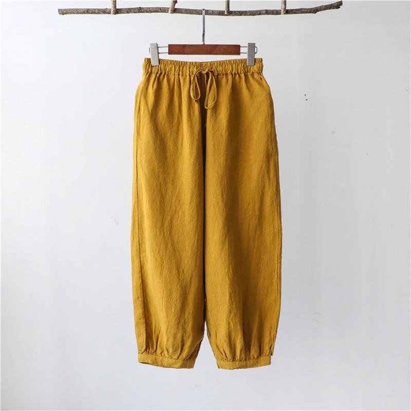 Plus Size Retro Casual Bloomer Cotton Linen Pants – Babakud