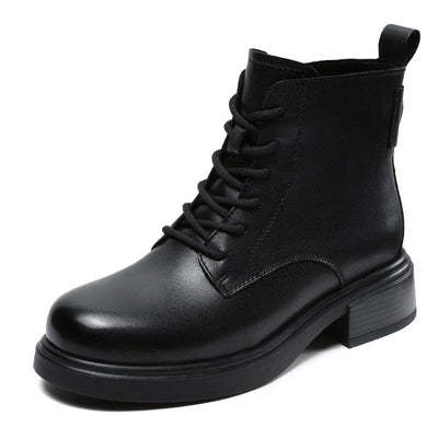 Retro Leather Minimalist Casual Ankle Boots