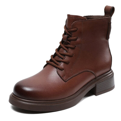 Retro Leather Minimalist Casual Ankle Boots