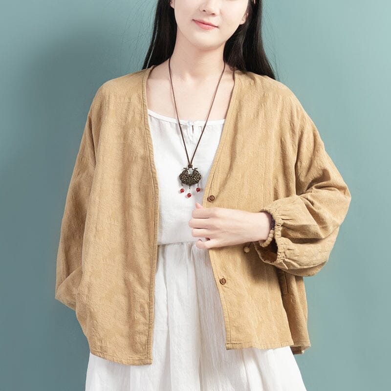 Women Cotton Linen Casual Loose Coats On Sale | Babakud