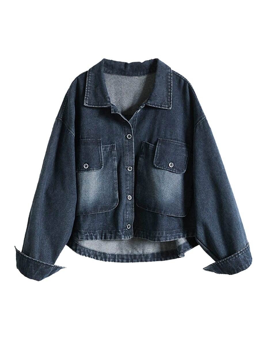 Women Autumn Casual Cotton Loose Denim Jacket