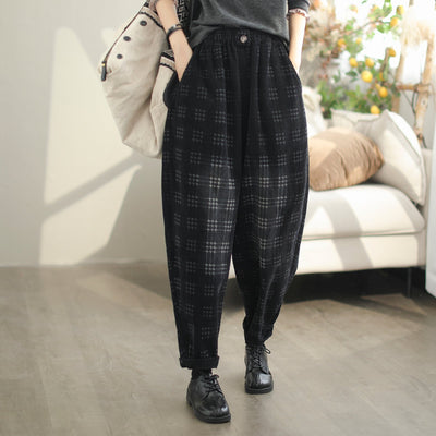 Women Autumn Casual Loose Cotton Corduroy Pants