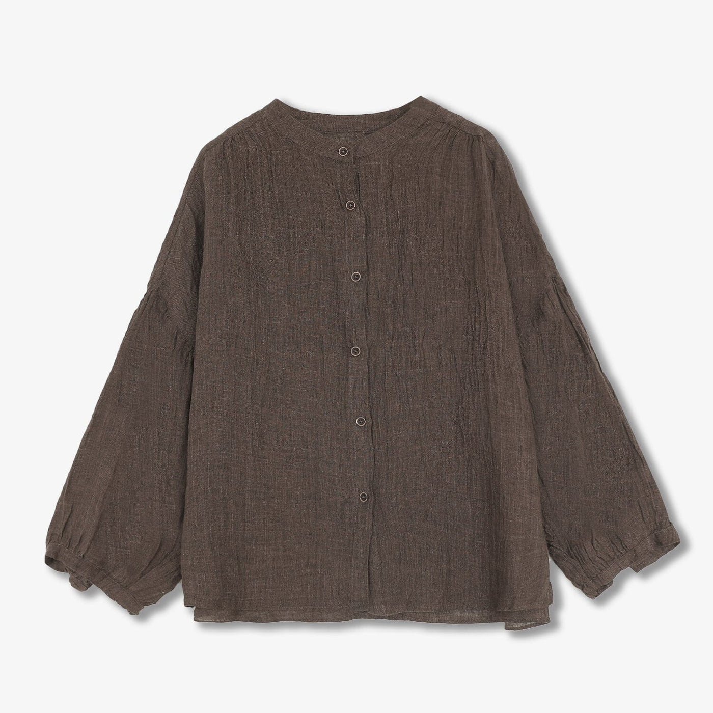 Women Autumn Retro Loose Linen Blouse