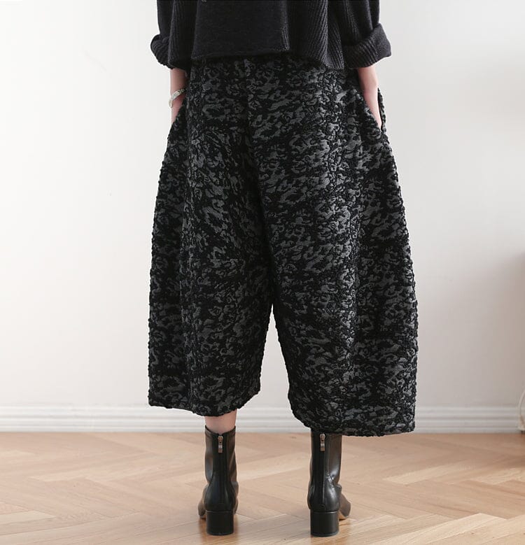 Women Autumn Retro Loose Seven-Eighths Pants