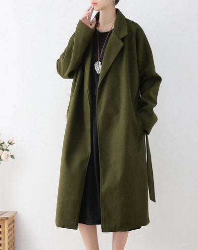 Women Autumn Winter Solid Padded Trench Coat