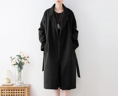 Women Autumn Winter Solid Padded Trench Coat