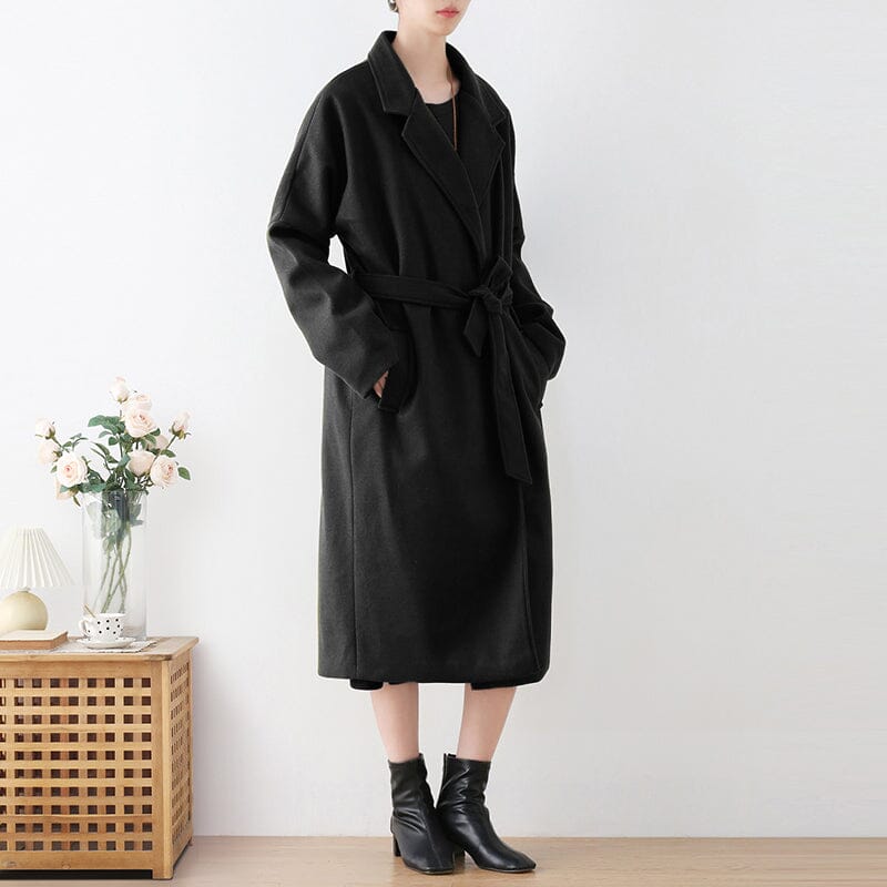 Women Autumn Winter Solid Padded Trench Coat