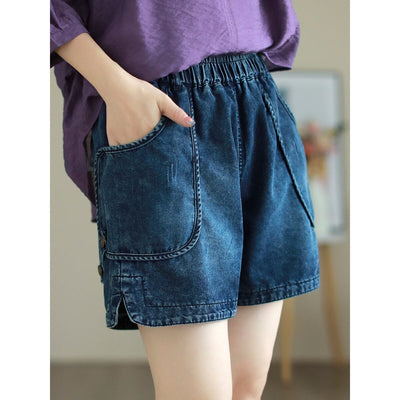 Women Summer Fashion Casual Loose Denim Shorts